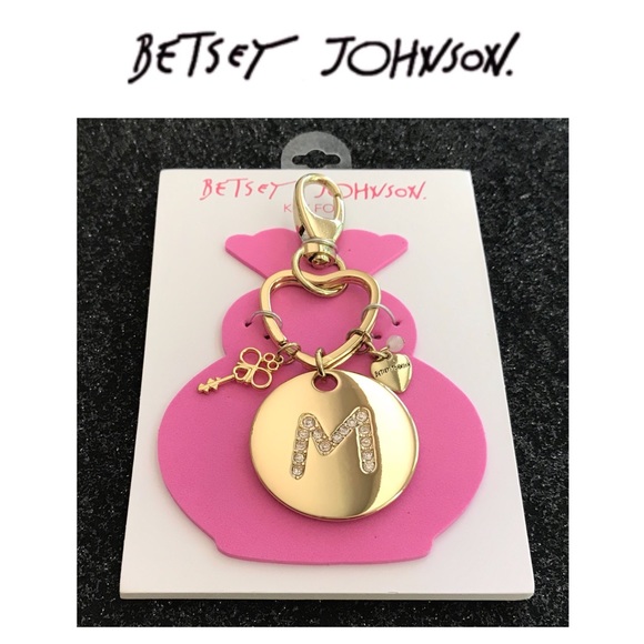 Betsey Johnson Accessories - NWT Betsey Johnson Initial “M“ Key Fob/ Bag Charm